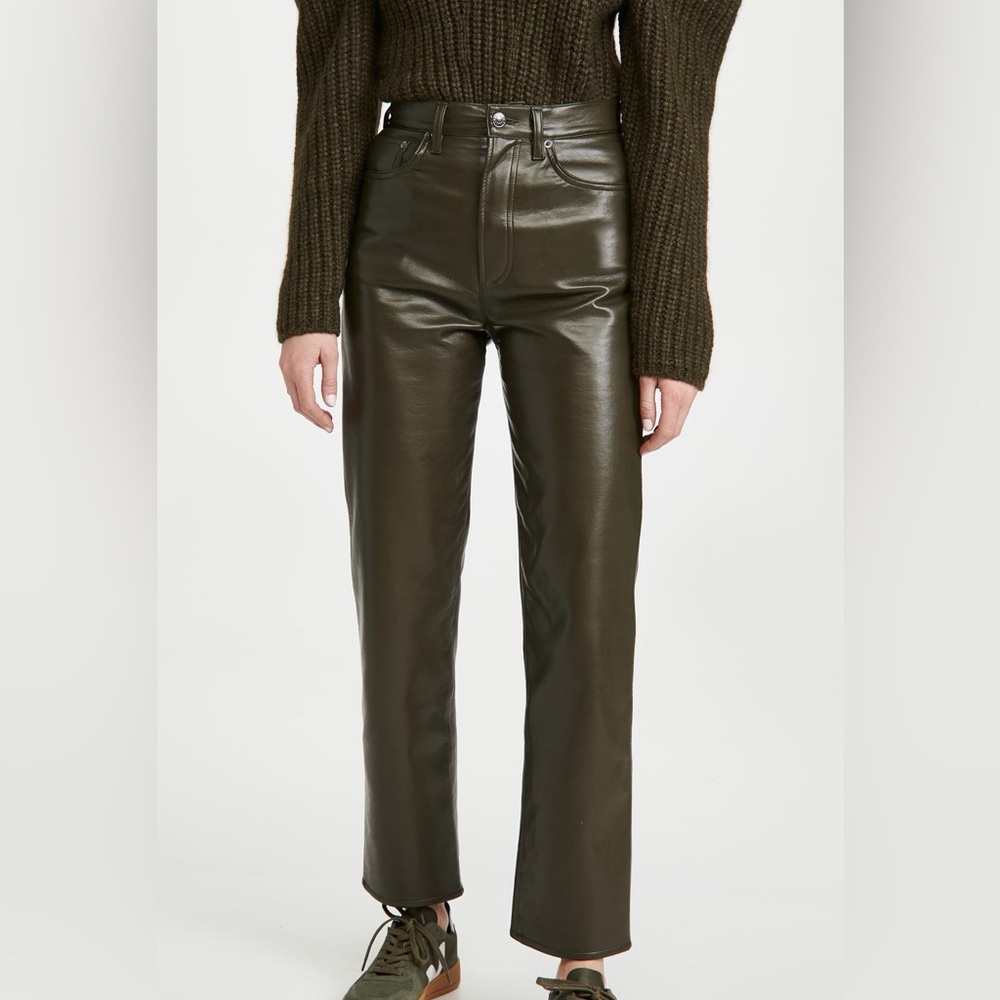 AGOLDE recycled leather fitted 90s pants  size 27